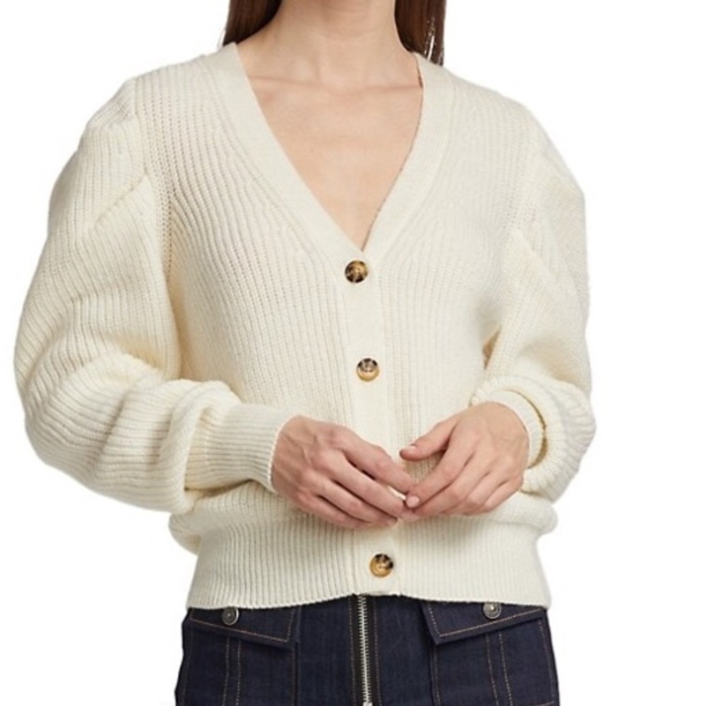 Cinq a sept Women's Cream Cardigan Sweater Size XS